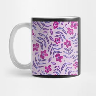 Pink and purple very peri flowers Mug